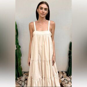 NWT ARAMINTA JAMES Sunset Tiered Dress Sand L